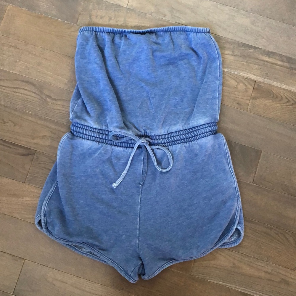Never Worn Blue cotton romper/beach cover up